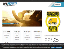 Tablet Screenshot of lifecyclesfuerteventura.com